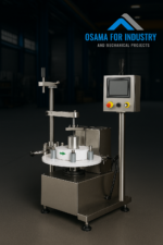 مكنة لصق الإتِكيت على المنتجات الدائرية